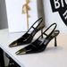 Elegant Women S Pointed Toe High Heel Pumps With Metallic Buckle Strap Patent Leather Dress Shoes For Parties_vogvips.com