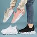Women's Platform Heightening Casual Single Shoes Women's Shoes Mesh Shoes Fashion Fly-woven Sports Shoes Dad Shoes_vogvips.com
