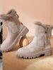 NEW Snow Boots Women Winter Warm Fashion Designer Platform Boots Non-slip Short Plush Flats Suede Shoes Mujer_vogvips.com