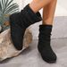 Slip-On Low-Cut Fashionable Casual Stretch Ultra-Low Tube Women's Boots_vogvips.com