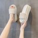 Women's Flat Slip-on Beach 2026 Summer New Style, Seaside Woven Platform Sandals, Korean Fashion Trend_vogvips.com