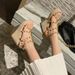 Women's plus Size Wedge Sandals European American Style Roman Espadrille Studded T Strap Versatile Platform Heeled Shoes White Black Red_vogvips.com
