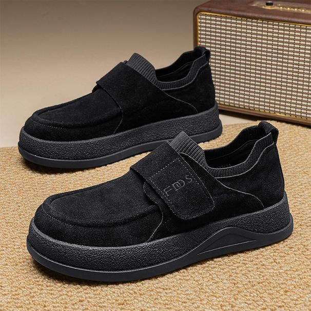2025 Autumn New Men's Shoes Fau Pig Eight Leather Slip-On Loafers Casual Sneakers_vogvips.com