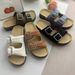 Women's Shoes Ethnic Style Double Buckle Diamond Buckle Cork Slippers Thick Soled Sandals And Slippers_vogvips.com