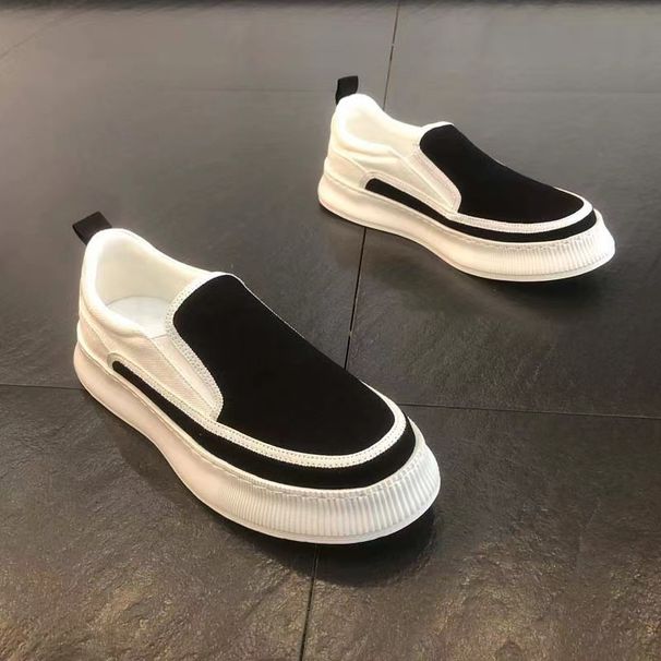 Herrenschuhe, Sommer, Atmungsaktiv, 2023, Neue Canvas-Schuhe, Trendige Herrenschuhe, Vielseitige Schuhe Mit Dicker Sohle, Slip-on, Lässige Trendschuhe_vogvips.com