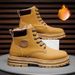 Men's Shoes Winter High Top Men's Shoes Men's Casual Sports Shoes White Tide Shoes Plus Velvet Thick Warm Cotton Shoes_vogvips.com
