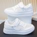 2026 New Model Girls' White Sneakers For Spring And Autumn, Boys' Non-Slip Solid Sole Shoes, Thick-Soled_vogvips.com