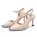 French-style Pointed-toe Buckle High-heeled Women's Fashion Sandals, 2026 New Summer Mid-heel Stiletto Shoes With_vogvips.com