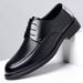 Men's Leather Breathable Lace-up Formal Shoes With Hollow Out Design_vogvips.com