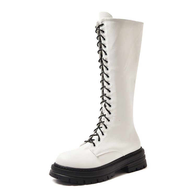 35-43 Large Size Shoes 41 Fat Feet Thick Sole Knight Women's Over-the-Knee Korean Style Autumn High Boots 42_vogvips.com