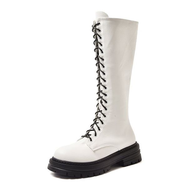 35-43 Large Size Shoes 41 Fat Feet Thick Sole Knight Women's Over-the-Knee Korean Style Autumn High Boots 42_vogvips.com