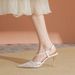 763-3 Closed-Toe Sandals For Women Summer High Heels French Style High-End Lace Mesh Sexy One-Piece Dropshipping_vogvips.com