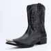 Regal Footwear Men's Casual Embroidered Pointed Toe Denim Boots_vogvips.com