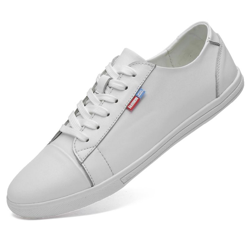 The First Layer Of White Shoes Casual Single Shoes Men's Xiaoqing Outdoor Board Shoes Men's Shoes_vogvips.com