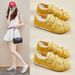 Velcro Little White Shoes Schoolgirl Breathable Flat Baseplate Shoes Casual Street Shoes_vogvips.com