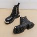 boots Fashion New Punk Style Niche Big Head Black Men's Boots Thick Sole Lace-up Casual Business Top Motorcycle Boots Commuting Work Boots_vogvips.com