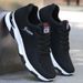 Euro Step New Breathable Casual Black Men's Running Soft Sole Mesh Sports Shoes_vogvips.com