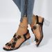 European And American Cross-border Wholesale Plus-size Women's Sandals, New Summer Korean Style One-strap Rhinestone_vogvips.com