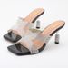 Women's Shoes New Rhinestone Summer Versatile Outerwear Stiletto High Sandals, Transparent Strap Black Plus Size Women's Shoes_vogvips.com