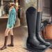 2023 Autumn Winter For Women, Knee-High Low Heel Equestrian Boots, Large Size Riding Boots_vogvips.com