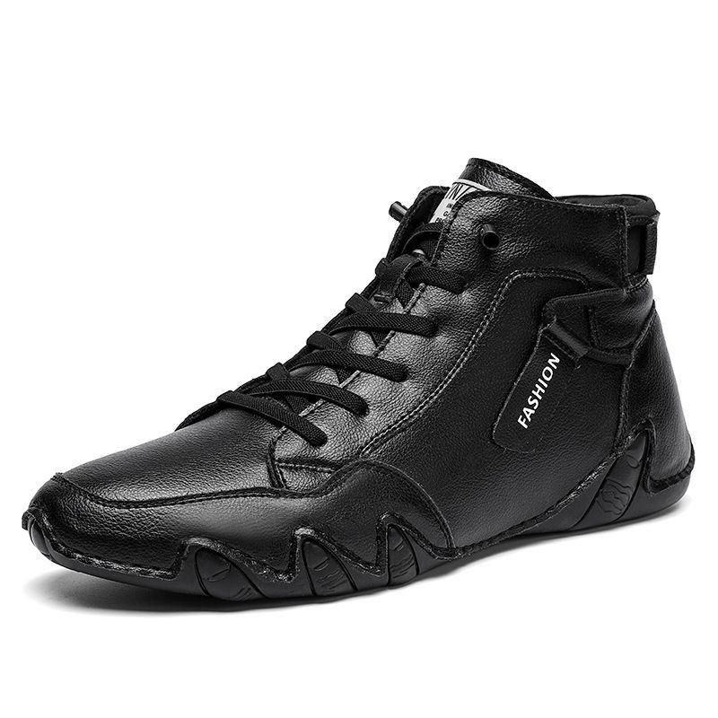 Casual Shoes Leather Shoes High-top Leather Boots Velvet Beanie Shoes Cotton Shoes Genuine Leather Martin Boots Men's Shoes_vogvips.com