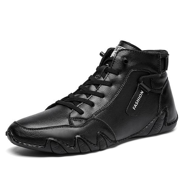 Casual Shoes Leather Shoes High-top Leather Boots Velvet Beanie Shoes Cotton Shoes Genuine Leather Martin Boots Men's Shoes_vogvips.com