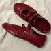 Cowhide Version Velcro Casual Sports Shoes For Women All Match Ballet Style Mary Jane Genuine Leather Red Flat Shoes Trendy_vogvips.com