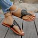 Summer The New Ladies Flip-Flops For Leisure Holiday Beach Toe-Clip Plus Size Flat Slippers For Women Designer Shoes Slippers_vogvips.com