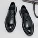 Trendy Business Formal Men's Autumn Winter Plush Cotton Leather Youth Korean Style British Black Wedding Shoes_vogvips.com
