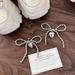 Ins Silver Bead Bow Heart Shoe Buckle Fashionable All Match Shoe Pendant Niche Shoelace Buckle Shoe Accessories_vogvips.com
