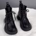 Women's 2025 New Autumn And Winter Soft Leather Riding Popular Platform Short Boots Women's Versatile Single Shoes Ddmythur_vogvips.com