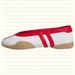 Pink Floral Jacquard Ribbon Wrap Ballet Flat Shoes_vogvips.com