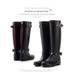 Fashion High Tube Rain With Buckle Red Zipper Korean Style Waterproof Martin For Women Snow Motorcycle Boots_vogvips.com