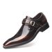 2025 New Pointed Toe British Style Leather With Buckle Low Heel Single Large Size Men's Slip-On Shoes_vogvips.com