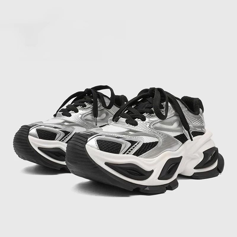 Spring Men's Shoes New Breathable Shoes Men's Sports Shoes Trend Versatile Thick Sole Heightening Casual Running Dad Shoes_vogvips.com
