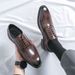 Euro Step Men's Brogue Leather British Style Business Formal Low-top Versatile Breathable Suit Groom Wedding Shoes_vogvips.com