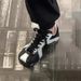 Ruth Zhao Same Style ~ Square Toe Zebra Flat Casual Sports Sneakers For Women New Versatile Sole Soft Surface German_vogvips.com