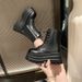 Comic Con Cosplay Shoes 8cm Thick-Soled Martin For People Height Increasing Mid-Calf Motorcycle Platform Women's Short_vogvips.com