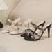 New Summer Large Size High Heel Women's Sandals 100 Open Toe Rhinos A Line Temperament Stiletto Women's Shoes_vogvips.com