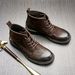 European Warm Series Bo Wei Martin British Style Suede Genuine Lace-up Shoes Men's Autumn Winter Soft Sole Mid-top Trendy Leather Boots_vogvips.com