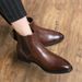 New Fashion Chelsea Boots Men's Brown Retro High-top Men's Boots European And American Fashion Boots British Gentleman Leather Boots_vogvips.com
