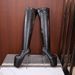 New European And American Cross-Border Black Metal Thin Heel 30cm Over-the-Knee Long Elastic Large Size 44-50 Women's_vogvips.com