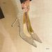 Sexy Nightclub Shoes, European And American Fashion Style, Shallow Pointed Toe, Stiletto High Heel, Sequined, Small Size_vogvips.com