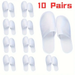 10pairs Spa Brushed Plush Closed-toe Disposable Slippers Men And Women Suitable For Families Guest Hotel Tra_vogvips.com