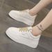 2026 Spring New White Sneakers, Thick-Soled, Breathable, Versatile, Lightweight, Casual, Height-Increasing, Thin Sports_vogvips.com
