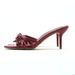 Elegant Bow Detail High Heel Sandals For Women - Comfortable PU Slingback Pumps With Rubber Sole (Black, Red, Beige)_vogvips.com