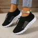 Summer Women Mesh Breathable Casual Woman Slip On Lightweight Sneakers Girl Lace Up Fashion Comfortable Walking Shoes_vogvips.com