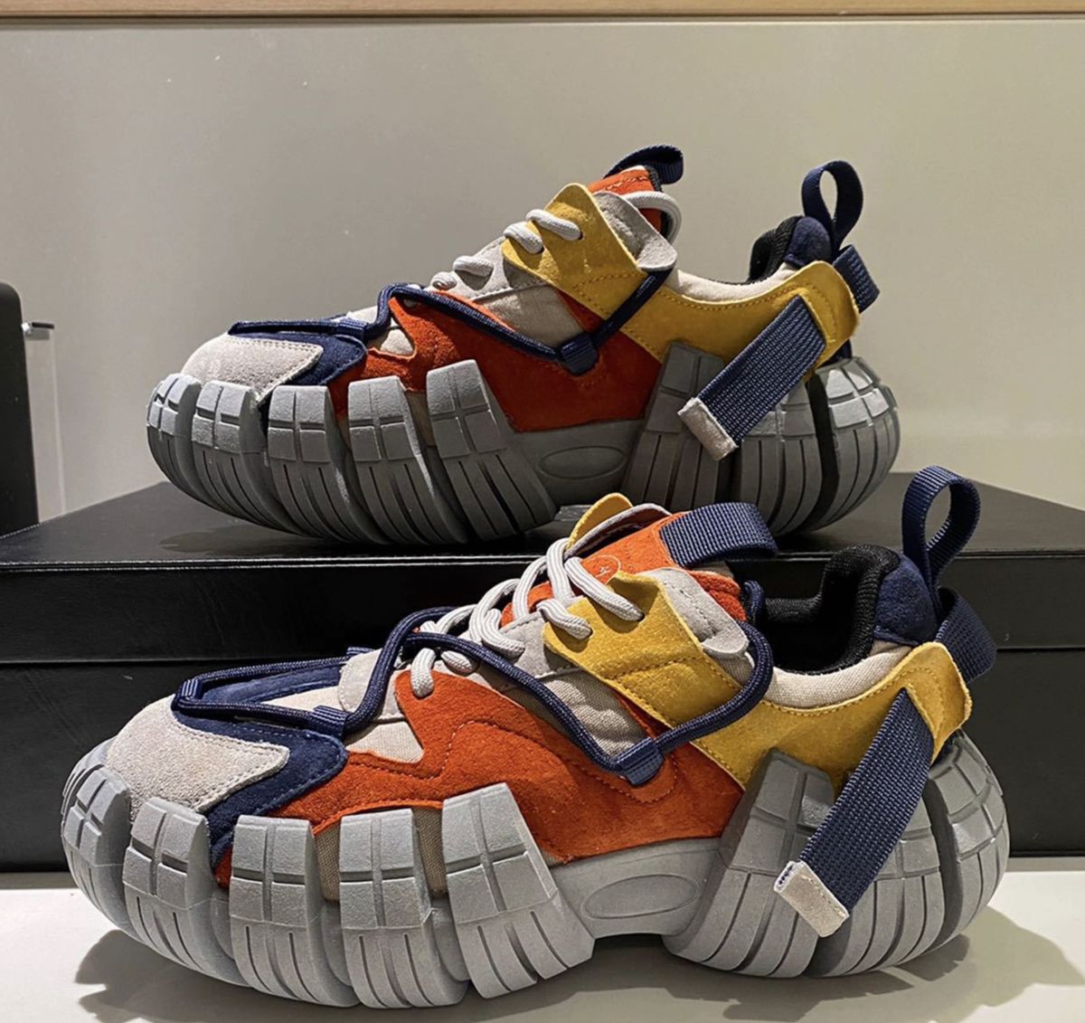 Goods Thick Soled Tire Shoes Summer Station Color Matching Dad Shoes Retro Old Sports Shoes_vogvips.com