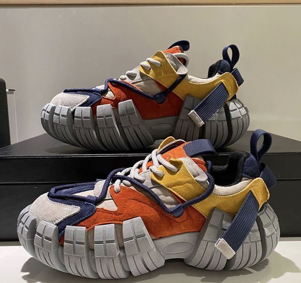Goods Thick Soled Tire Shoes Summer Station Color Matching Dad Shoes Retro Old Sports Shoes_vogvips.com