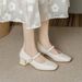 French Vintage Mary Jane Shoes For Women, New Spring/autumn 2026 Style, Square Toe, Single Heel_vogvips.com